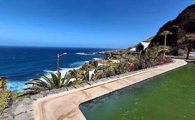 Swimming pool at Mamiwata Eco Village, Santo Antao, Cape Verde.