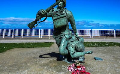 D-Day memorial along the Normandy coast. unsplash:MarkLawson