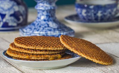 Traditional stroopwafels, a favorite Dutch treat. toCT