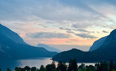 Molveno at sunset. cc:Tripsite