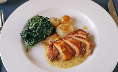 A beautifully prepared onboard dinner. toGL