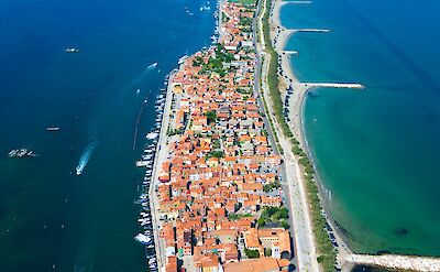 Aerial view of the Lido and Adriatic coastline. toGL