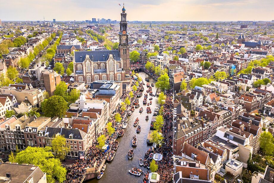 Amsterdam on King's Day. iStock@CreativeNature_nl