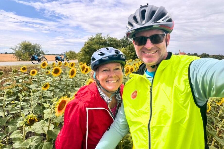 Selfie in the sunflower fields. CC:Stuart Fabel