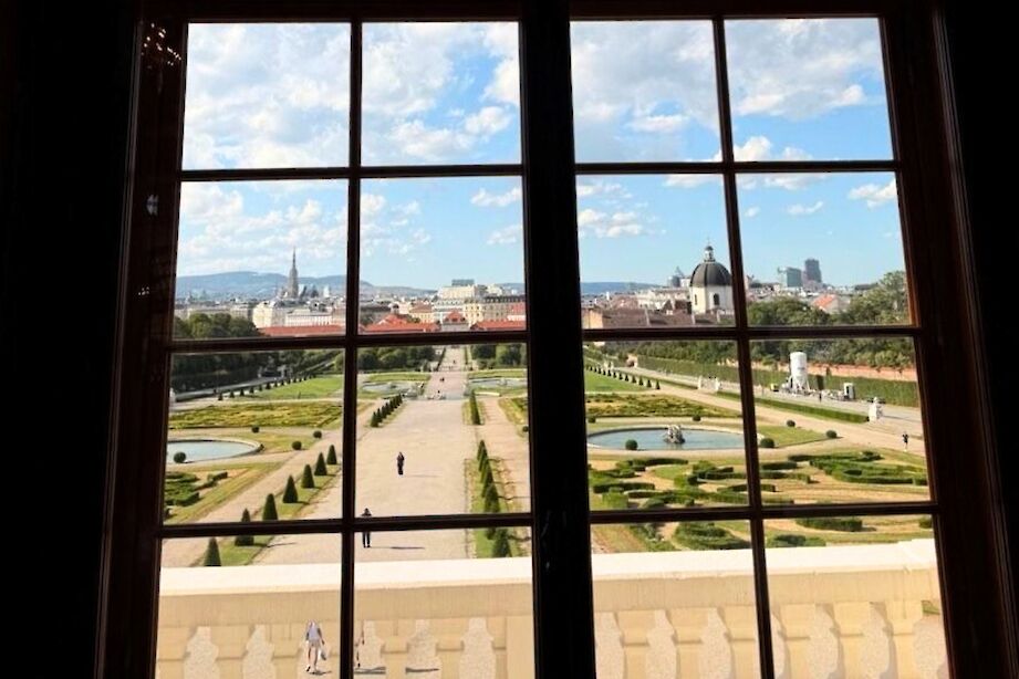 View from a window in the Belvedere Palace in Vienna. CC:Stuart Fabel