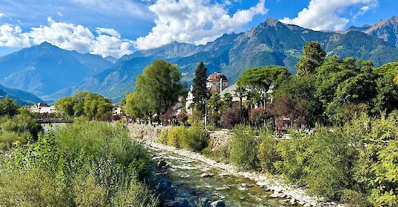 Historic center of Merano, Italy. CC:Heather Williams