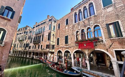 Historic architecture along the canals of Venice. cc:Tripsite