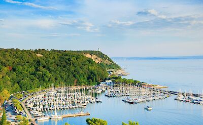 Marina filled with sailboats along Italy&rsquo;s northern Adriatic coast. cc:to