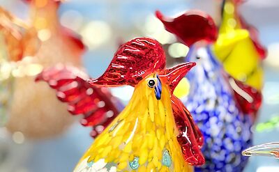Colorful Murano glass ornaments. unsplash:LeoLiu