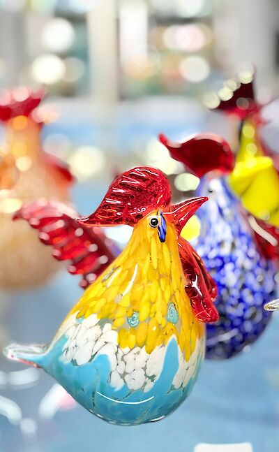 Colorful Murano glass ornaments. unsplash:LeoLiu