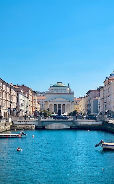 Trieste's Grand Canal and historic architecture in northeastern Italy. cc:to