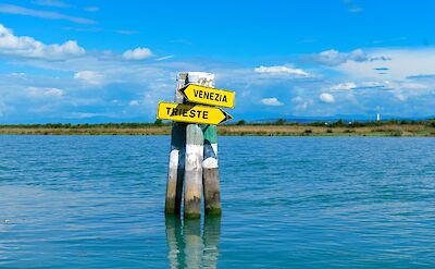 Cycling routes through the Venetian Lagoon. cc:to