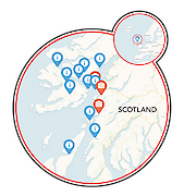 Bike & Sail the Highlands of Scotland Map