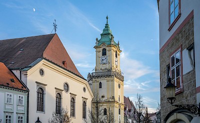 Clocktower in Bratislava, Slovakia. Unsplash@Leonhard Niederwimmer