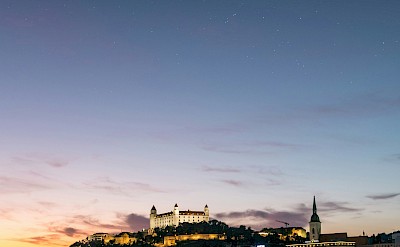 Evening illuminations in Bratislava, Slovakia. Unsplash@Martin Katler