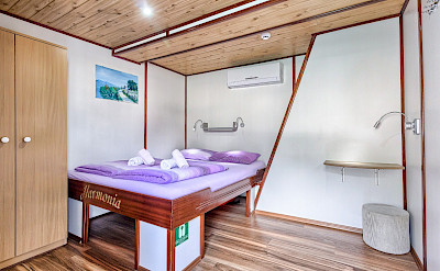Double Bed Cabin on Harmonia | Bike & Boat Tours