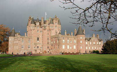 Childhood home of the Queen Mother, Glamis Castle in Glamis, Angus, Scotland. Photo via Flickr:Nick Bramhall