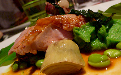 Wining and dining in Alsace - great biking fuel. Photo via Flickr:leafar