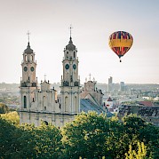 Cycling in the Baltics - Tallinn to Vilnius - The famous Vilnius Cathedral in Lithuania. Flickr:Dimitri Jusjarasius 54.685881, 25.287813