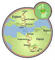 Paris to London Map
