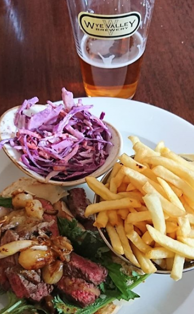 Herefordshire beef and beer. Photo via TO
