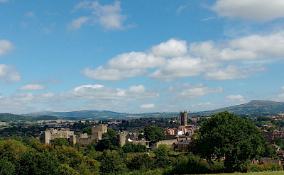Overlooking Ludlow's castles and Clee Hills. Photo via TO