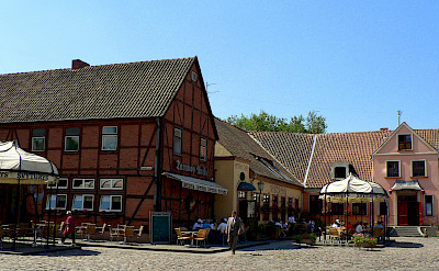 Timbered houses in Klaipėda, Lithuania. CC:Wojsyl