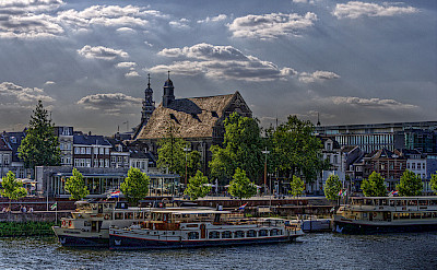 Maastricht on the Maas River in Limburg, the Netherlands. Flickr:Peter Koves