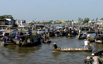 Floating market in Can Tho, Vietnam. Photo via Flickr:scjody