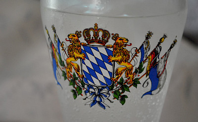 Flag of Bayern on a beer glass, typical Germany. Flickr:Christian Benseler