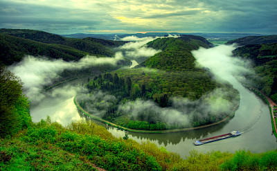 The great Saar River bend near Mettlach, Germany. Flickr:Wolfgang Staudt