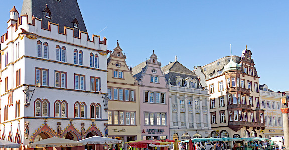 Marketplace in Trier, Germany along the Mosel River. Flickr:Dennis Jarvis
