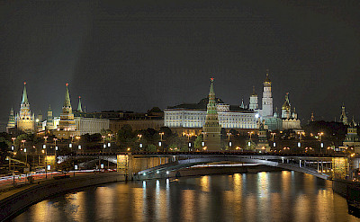 Moscow at night. Photo via Pavel "KoraxDC" Kazachkov