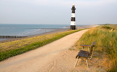 Quiet seaside bike path in Breskens, Zeeland, the Netherlands. Flickr:Johan Wieland