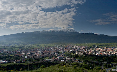 View of Mt Etna from Randazzo, the closest town to the summit. Catania, Sicily, Italy. Wikimedia Commons:Luca Sartoni