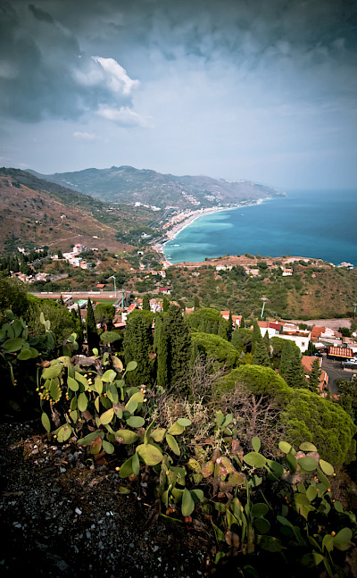 View of the Sea from Taormina, Sicily, Italy. Flickr:Marek Lenik