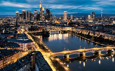Frankfurt at night, Germany. Unsplash@Steven Wei