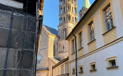 View of the cathedral from the streets, Bamberg, Germany. Unsplash@Bernd M Schell