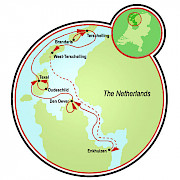 Bicicleta & Vela no mar Frisian Mapa