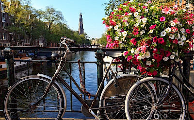Bike rest in Amsterdam, North Holland, the Netherlands. 
