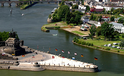 Overlooking Koblenz, Germany on the Rhine & Mosel Rivers. ©TO 