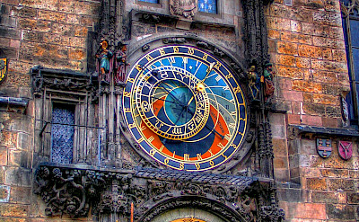 Astronomical Clock in Old Town Square in Prague, Czech Republic. Flickr:Traveltipy