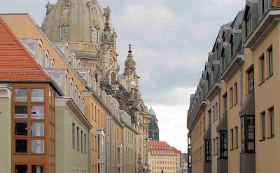 Bike rest to sightsee on the Prague to Dresden Bike Tour. Photo via TO
