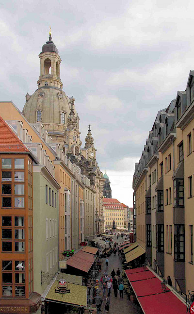 Bike rest to sightsee on the Prague to Dresden Bike Tour. Photo via TO