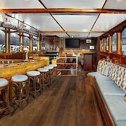 Bar aboard the ship | Mare Fan Fryslan | Bike & Boat Tour