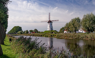 The famous Schellemolen Windmill in Damme, Belgium. ©Hollandfotograaf