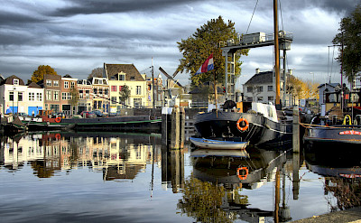 Harbor in Gouda, South Holland, the Netherlands. CC:Arwin Meijer