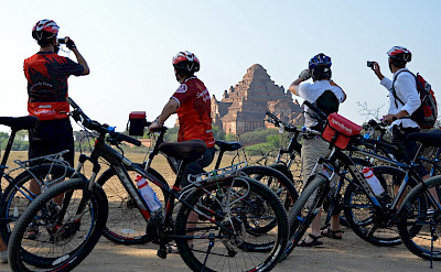 Bikers stopping to admire the view in Burma. Photo by Tim Manning