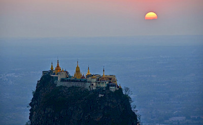 Mount Popa is a old volcano south of Bagan, Myanmar. Photo by Tim Manning
