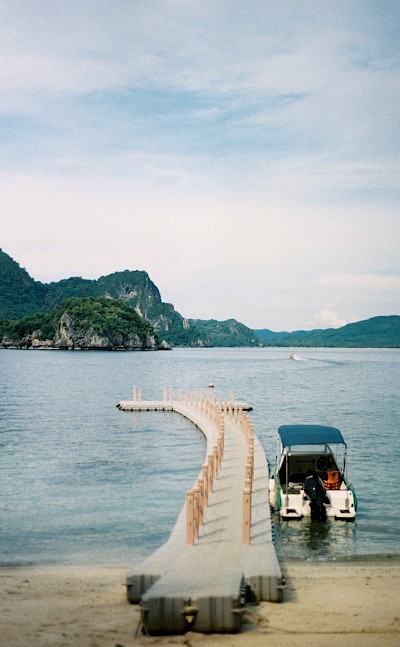 Boardwalk in Chumphon, Thailand bike tour. Unsplash@Poochita Chumpoomivet